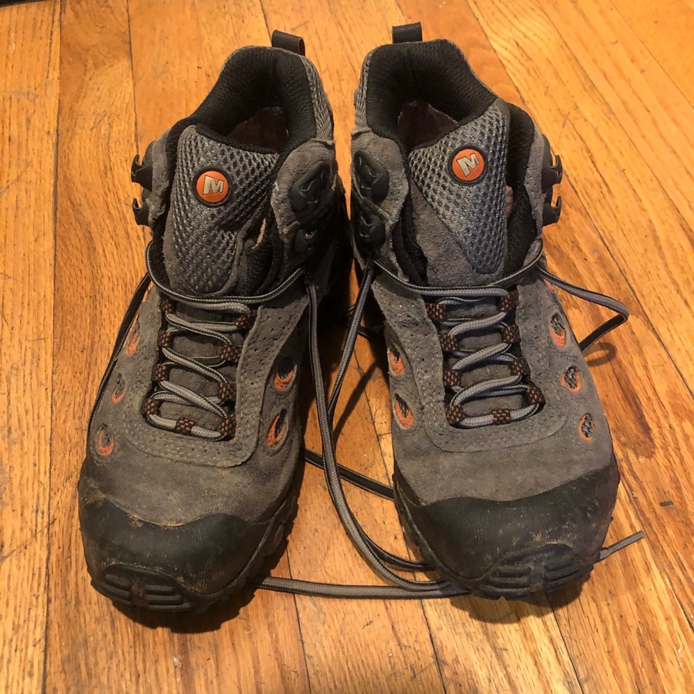 Men's Gray Merrell Hiking Boots (Size 7)